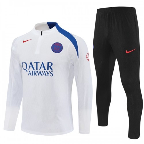 Paris Saint-Germain Sweat de Treino zíper 2025-26 Branca Paris Saint-Germain Sweat de Treino zíper 2025-26 Branca